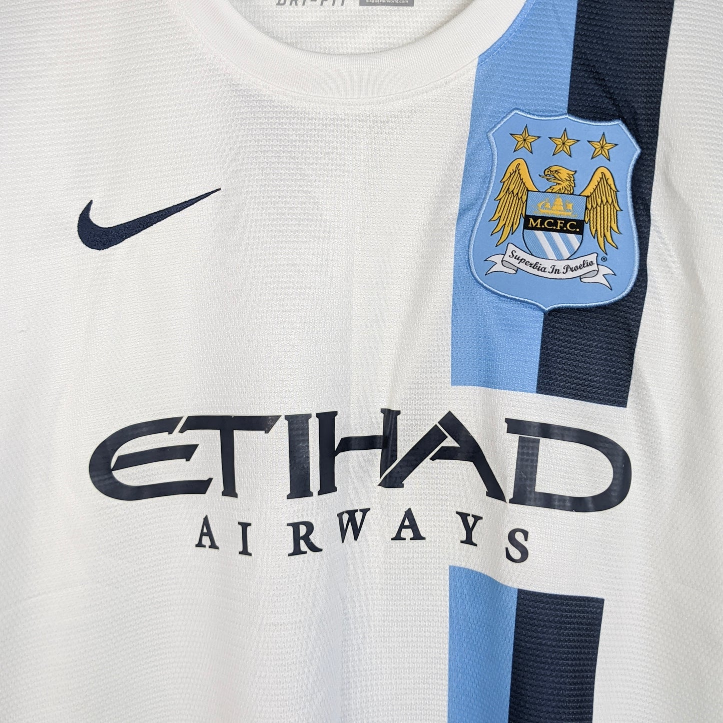 Original Manchester City 2013/14 Away - Kun Aguero #16 Size L (Long Sleeve)