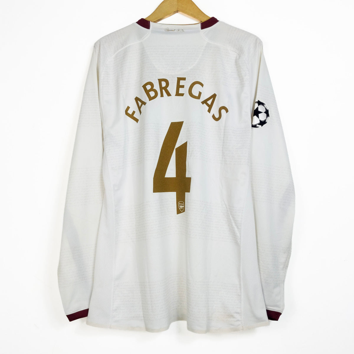 Original Arsenal 2007/08 Away - Fabregas #4 Size XL (Long Sleeve) (Player Issue)
