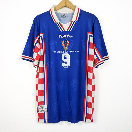 Original Croatia 1998 Home - Suker #9 Size L