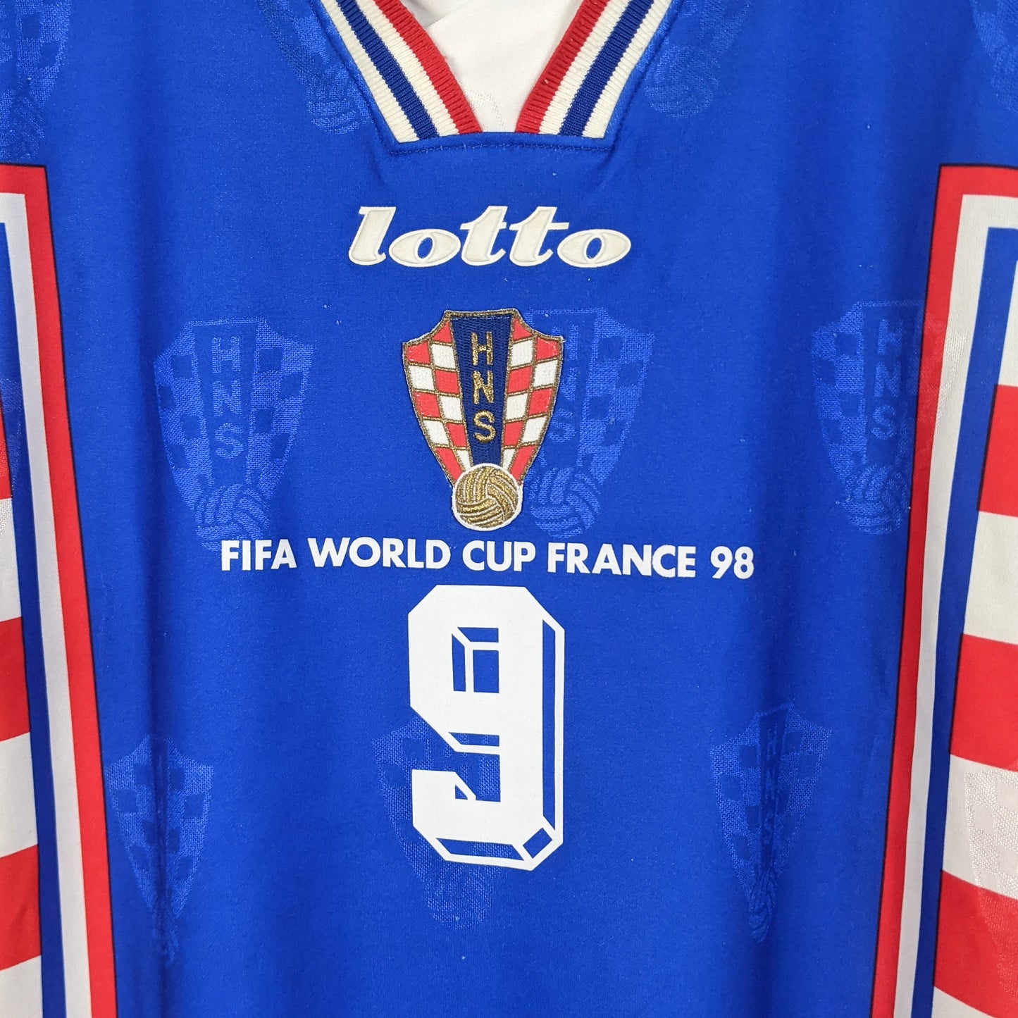Original Croatia 1998 Home - Suker #9 Size L