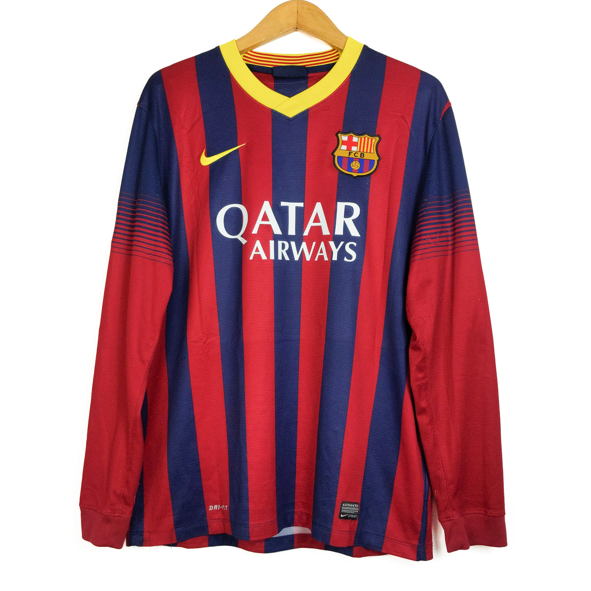 Original Barcelona 2013/14 Home - Neymar Jr #11 Size L (Long Sleeve)