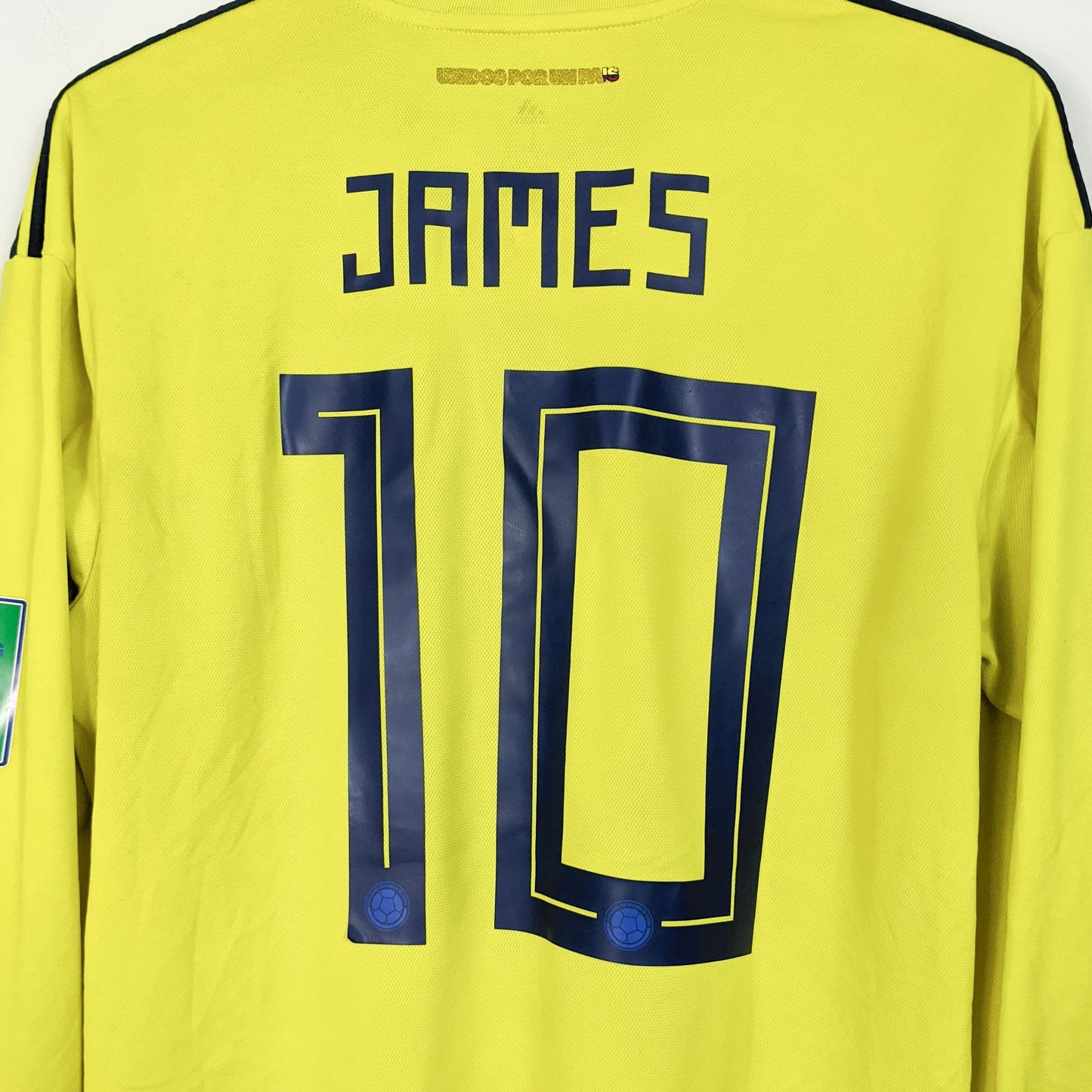 Original Colombia 2018/19 Home - James #10 Size L (Long Sleeve)