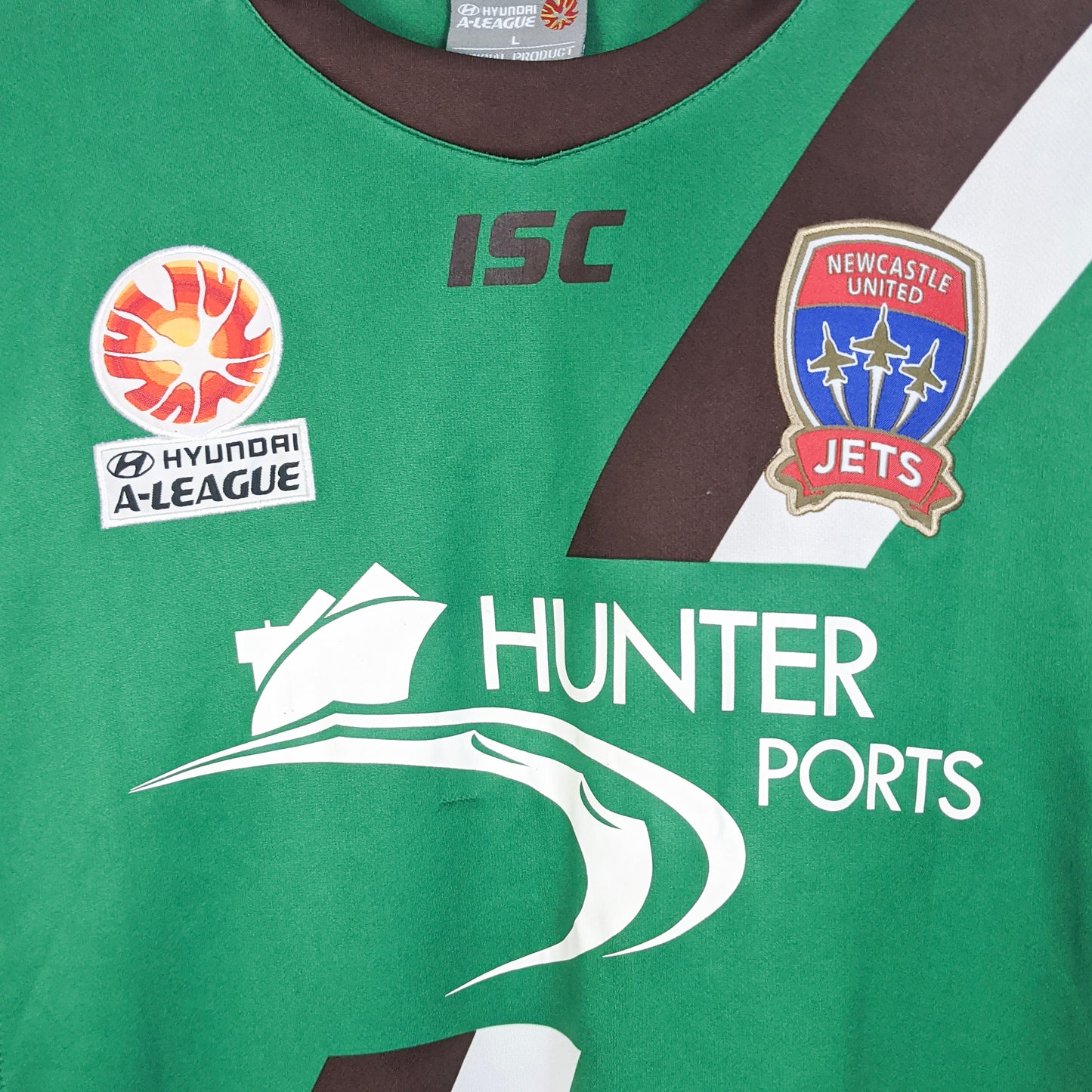 Original Newcastle Jets 2013/14 Away - Heskey #9 Size L