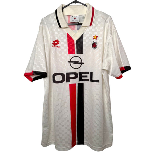 Original AC Milan 1995/96 Home - Simone #2 Size L (Has signed)