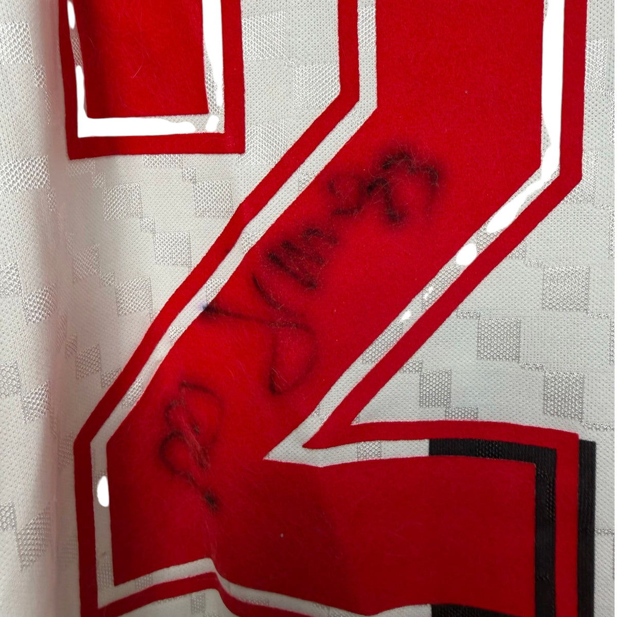 Original AC Milan 1995/96 Home - Simone #2 Size L (Has signed)