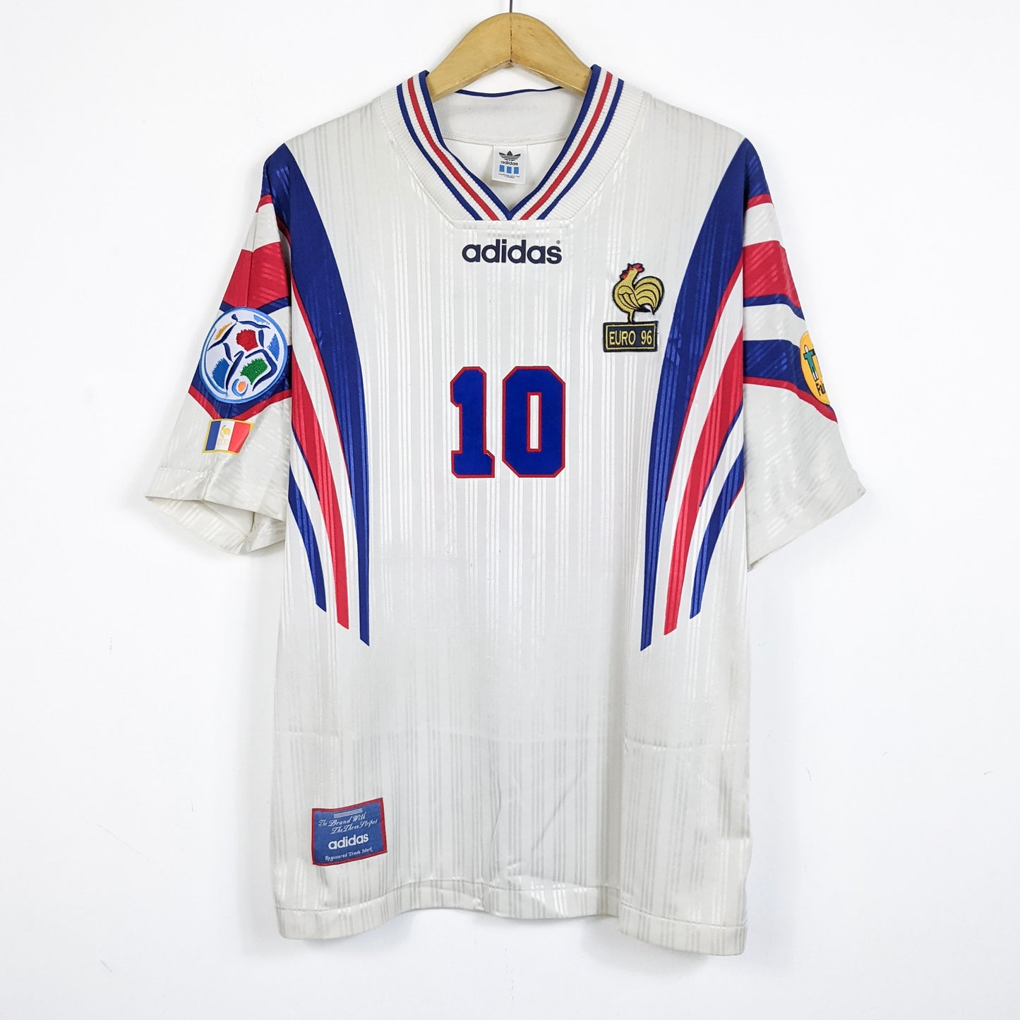 Original France 1996 Away - Zidane #10 Size XL fit L (Jaspo)
