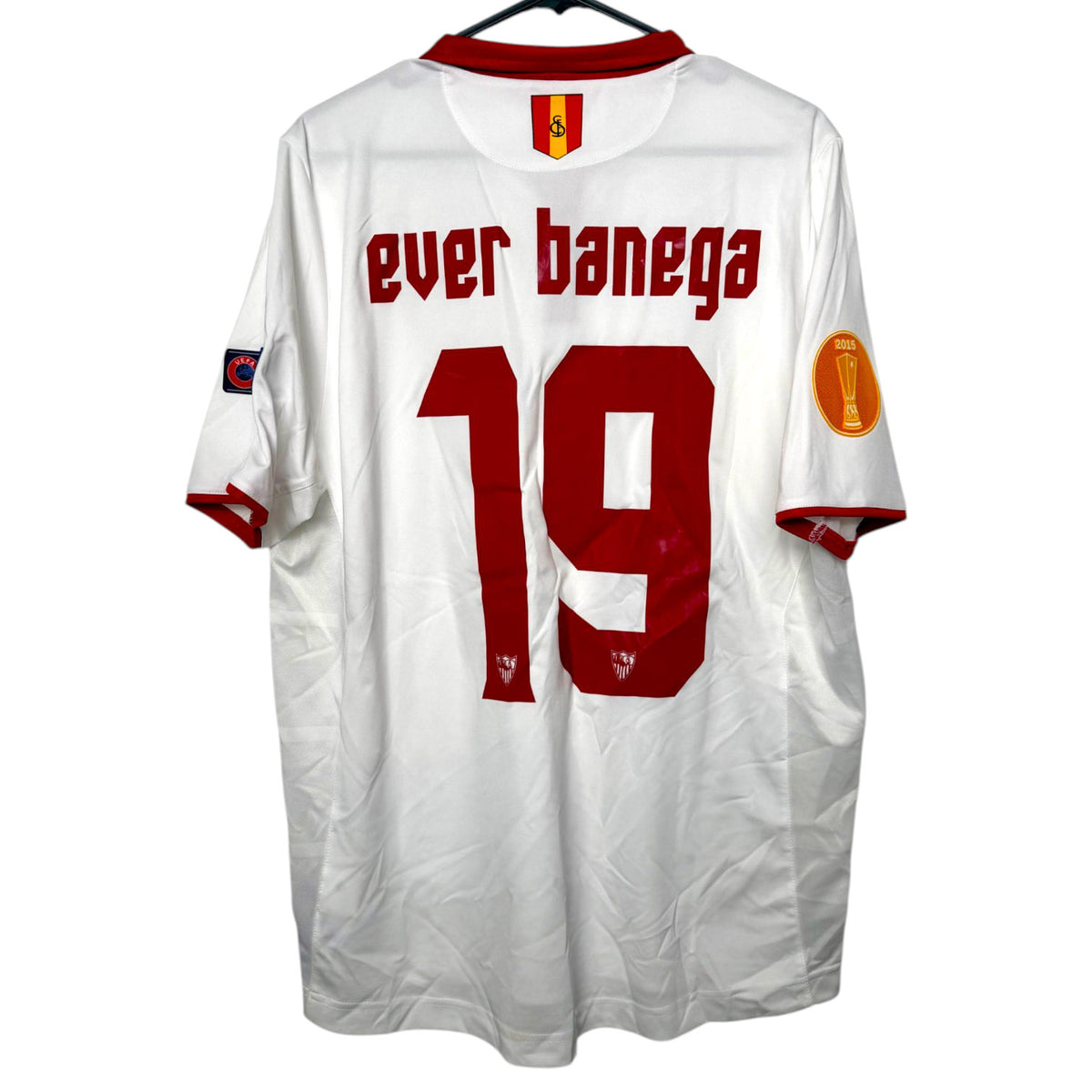 Original Sevilla 2015/16 Home - Ever Banega #19 Size M