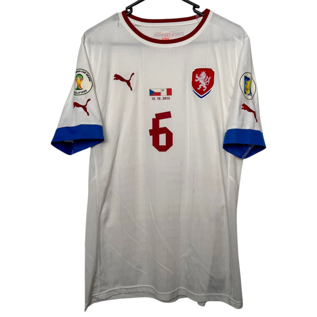 Original Czech Republic 2012/14 Away - Sivok #6 Size L