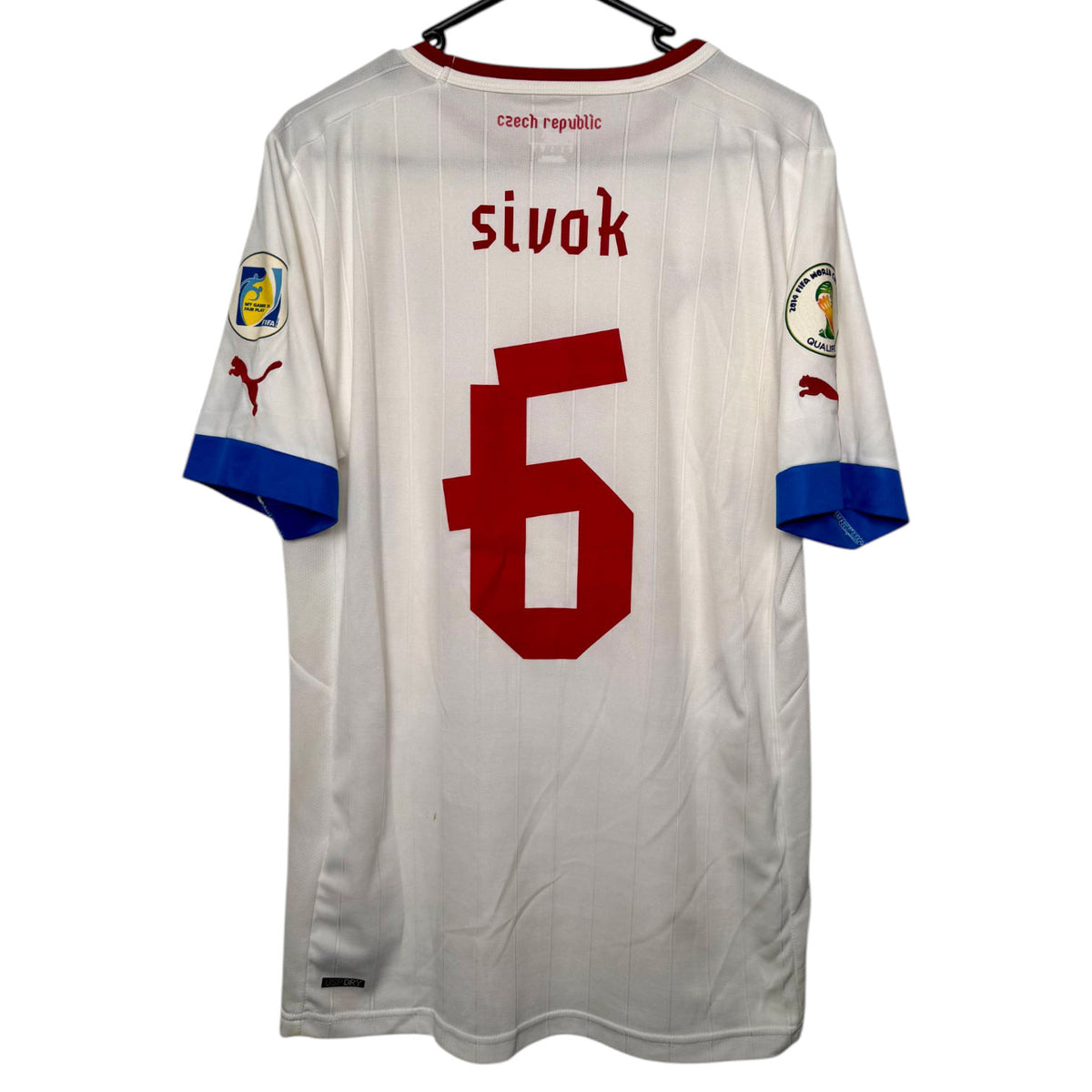 Original Czech Republic 2012/14 Away - Sivok #6 Size L