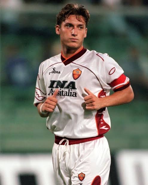 Original AS Roma 1999/00 Away - Totti #10 Size L