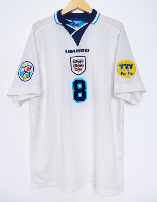 Authentic England 1996 - Paul Gascoigne #8 Size XL (Player Issue)
