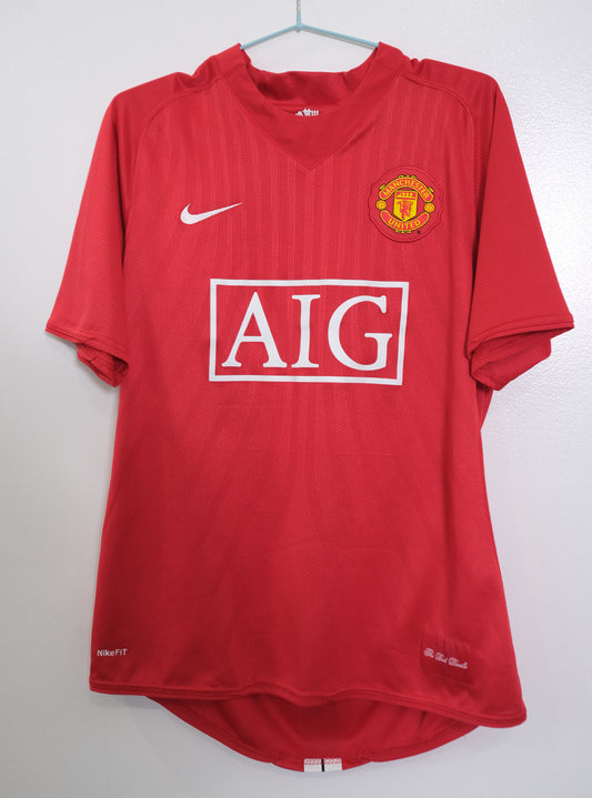 Authentic Manchester United 2007/08 Home - John O'shea #22, Size M