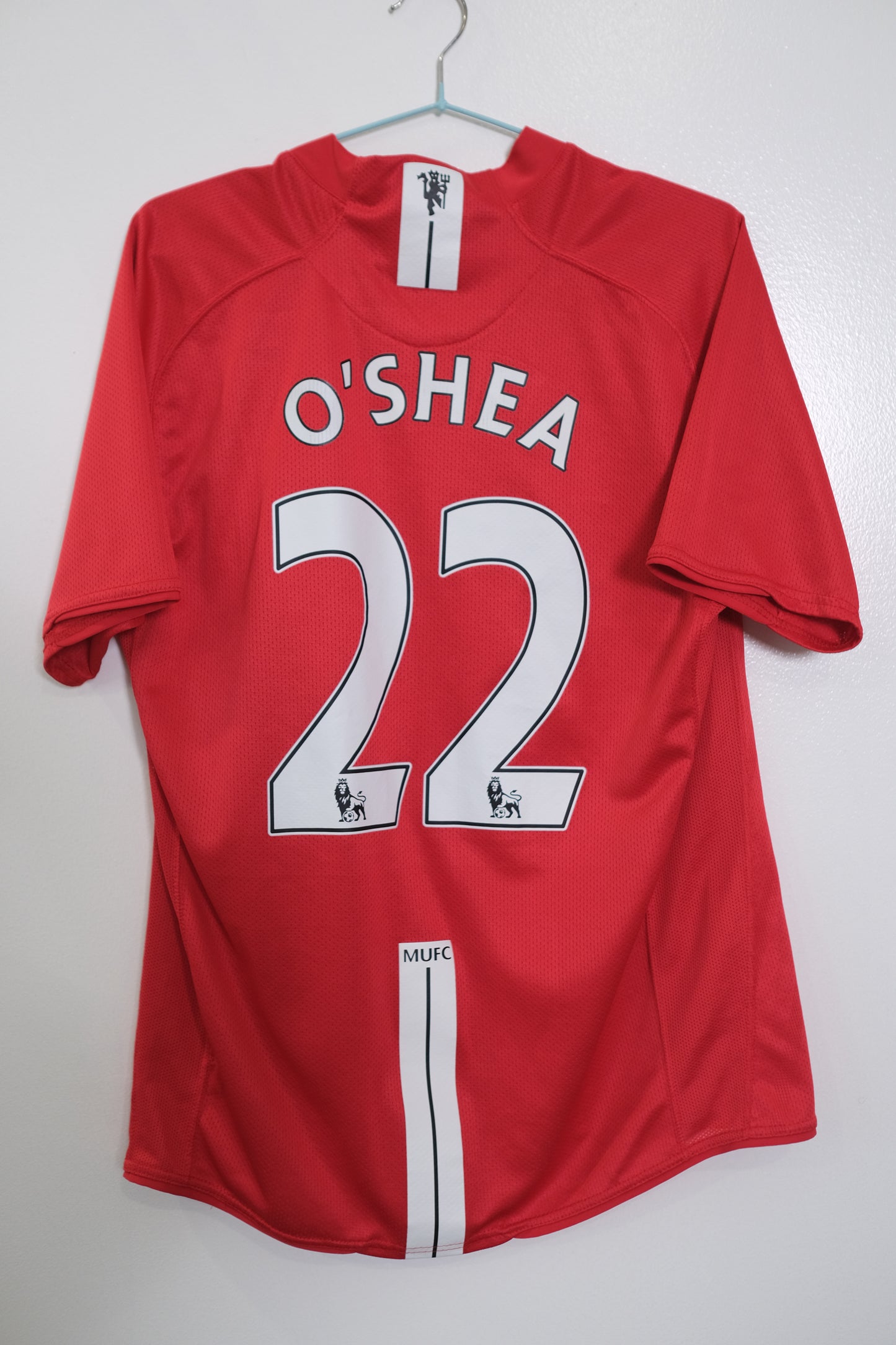 Authentic Manchester United 2007/08 Home - John O'shea #22, Size M