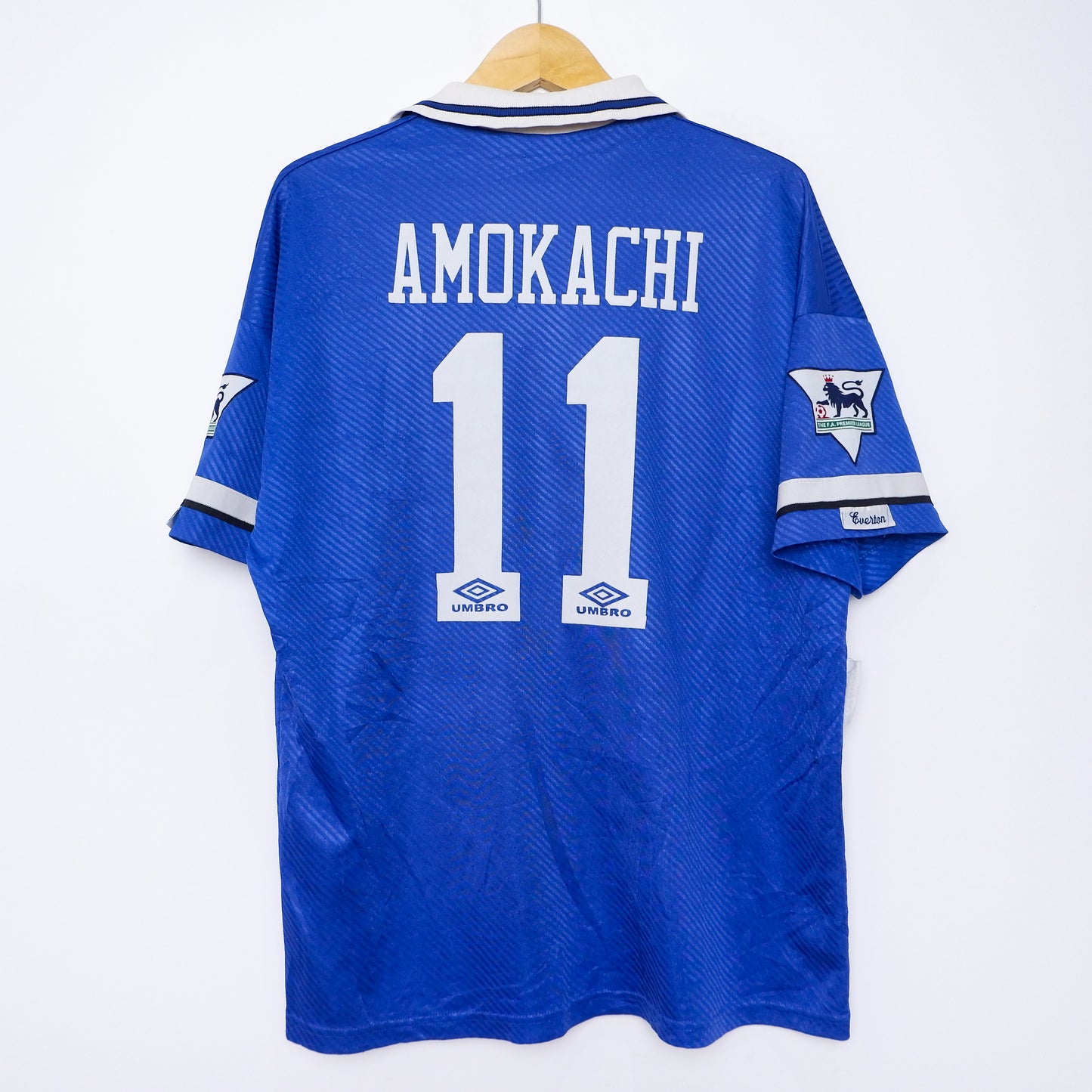 Authentic Everton 1995/96 Home - Daniel Amokachi #11 Size L