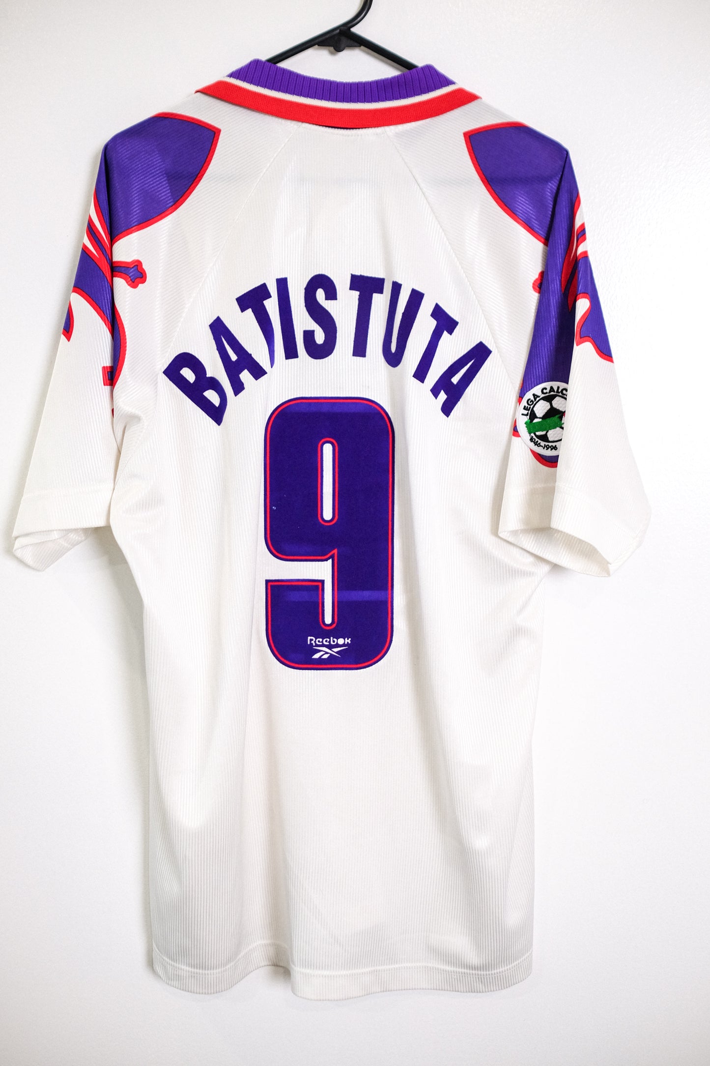 Fiorentina Vintage GABRIEL BATISTUTA Reebok New Soccer Futbol