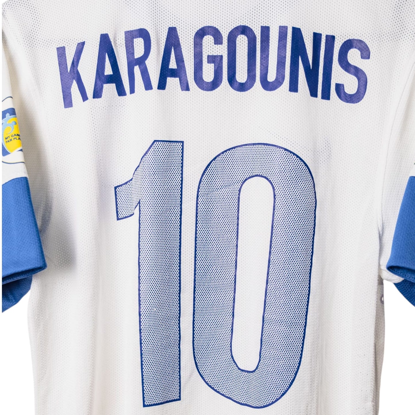 Original Greece 2014 Home - Karagounis #10 Size S (Matchworn)