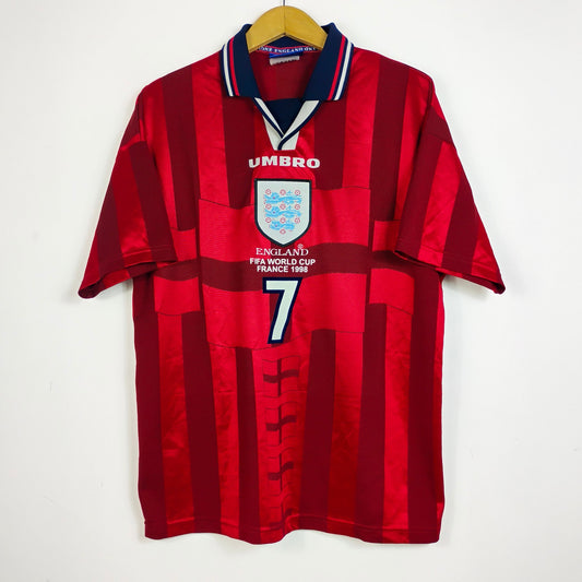 Original England 1997/99 Away - Beckham #7 Size L