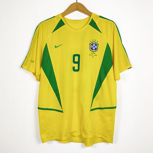 Original Brazil 2002 Home - Ronaldo #9 Size M