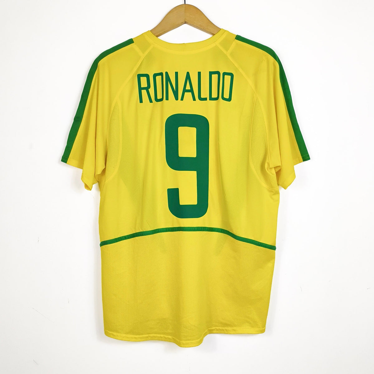 Original Brazil 2002 Home - Ronaldo #9 Size M