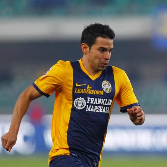 Authentic Hellas Verona 2014/15 Home - Saviola #7 Size L