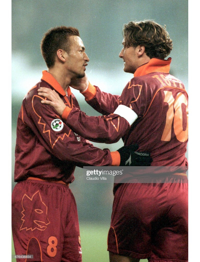 Original AS Roma 1999/00 Home - Totti #10 Size L (Long Sleeve) (Player Issue)