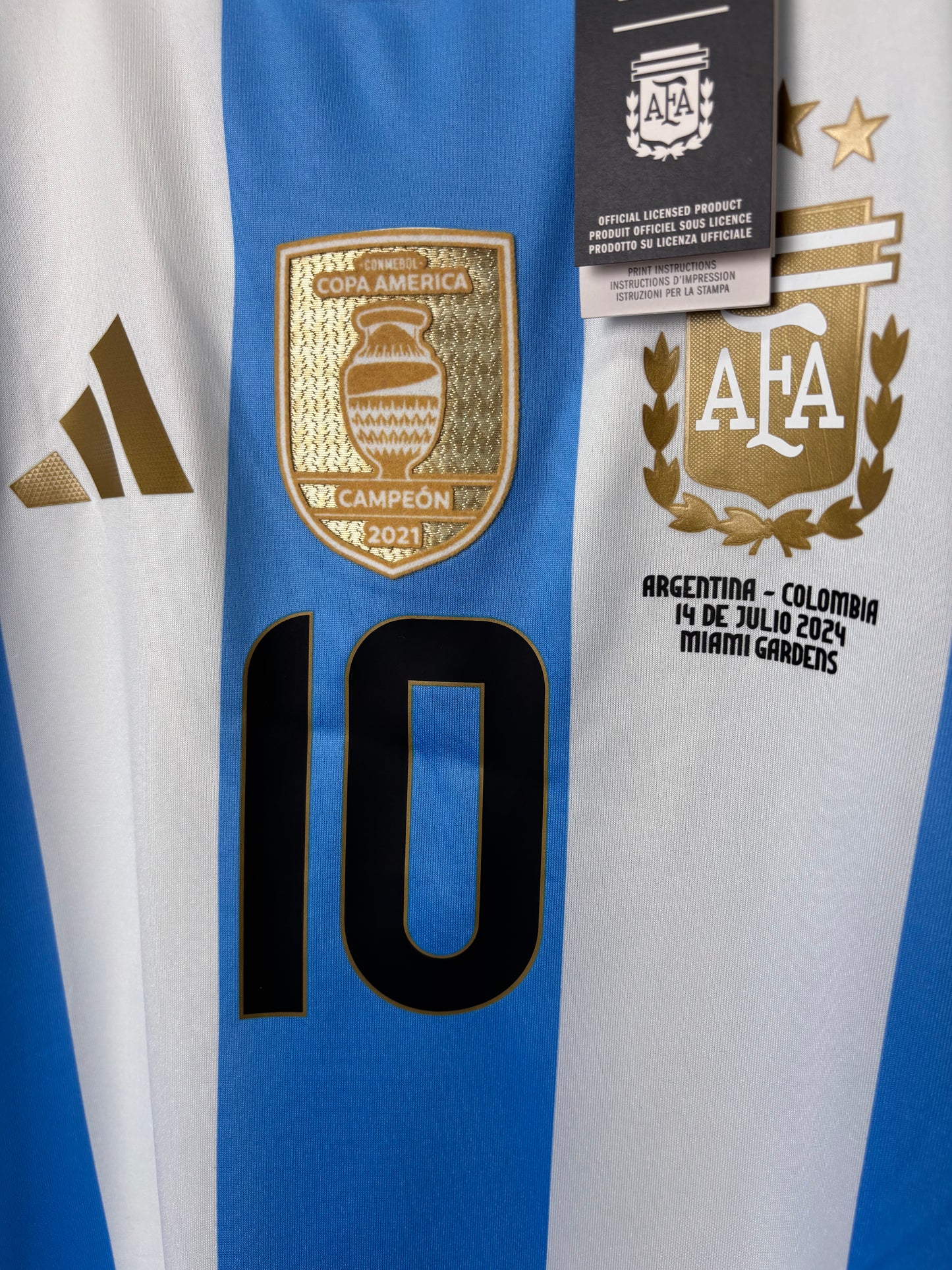 Original Argentina 2024 Home - Messi #10 Size L (Bnwt) (Player Issue)