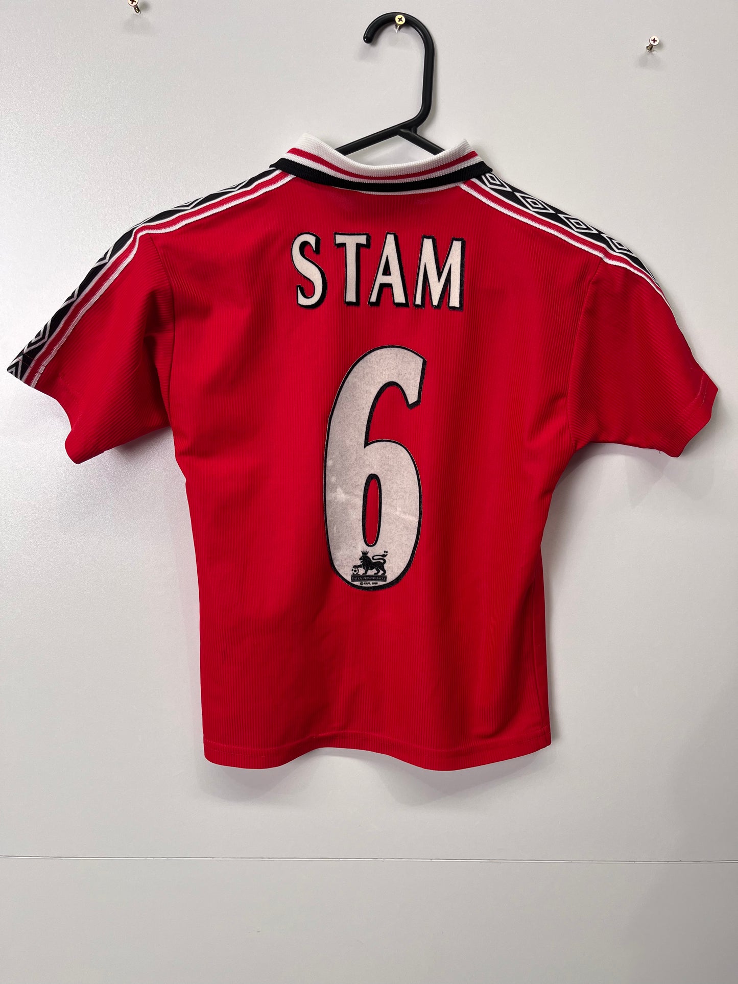 Authentic Manchester United 1998 Home - Jaap Stam #6 Size Kids (6-8 years old)