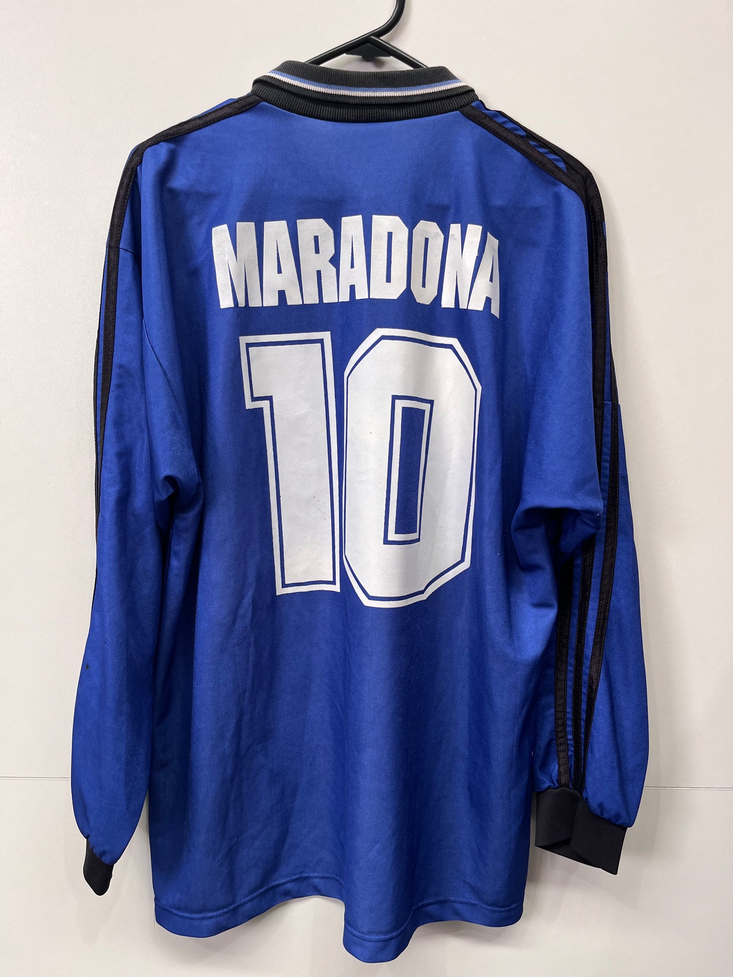 Authentic Argentina 1994 Away - Diego Maradona #10 Size L (Player Issue) (Long Sleeve)