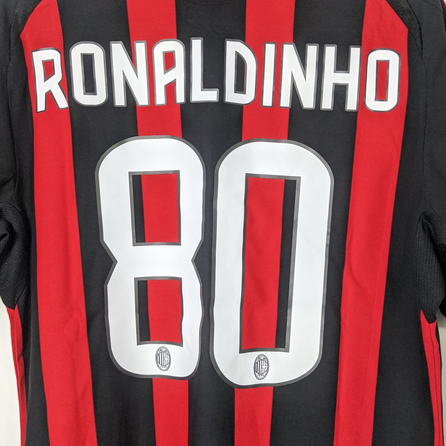 Original AC Milan 2008/09 Home - Ronaldinho #80 Size L