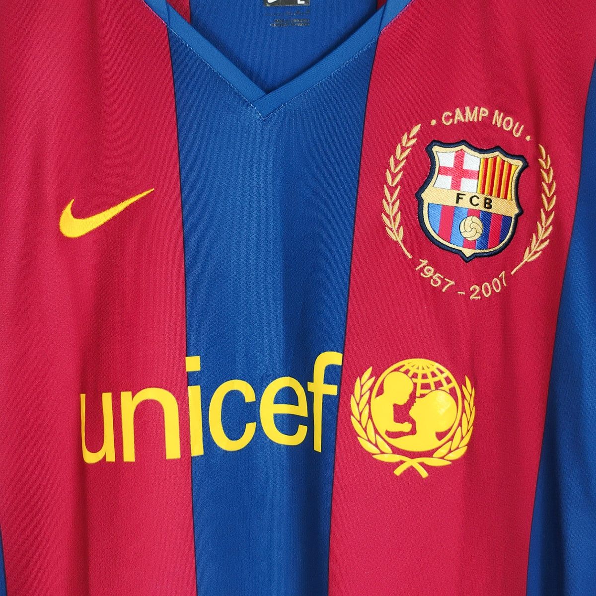 Original Barcelona 2007/08 Home - Messi #19 Size L