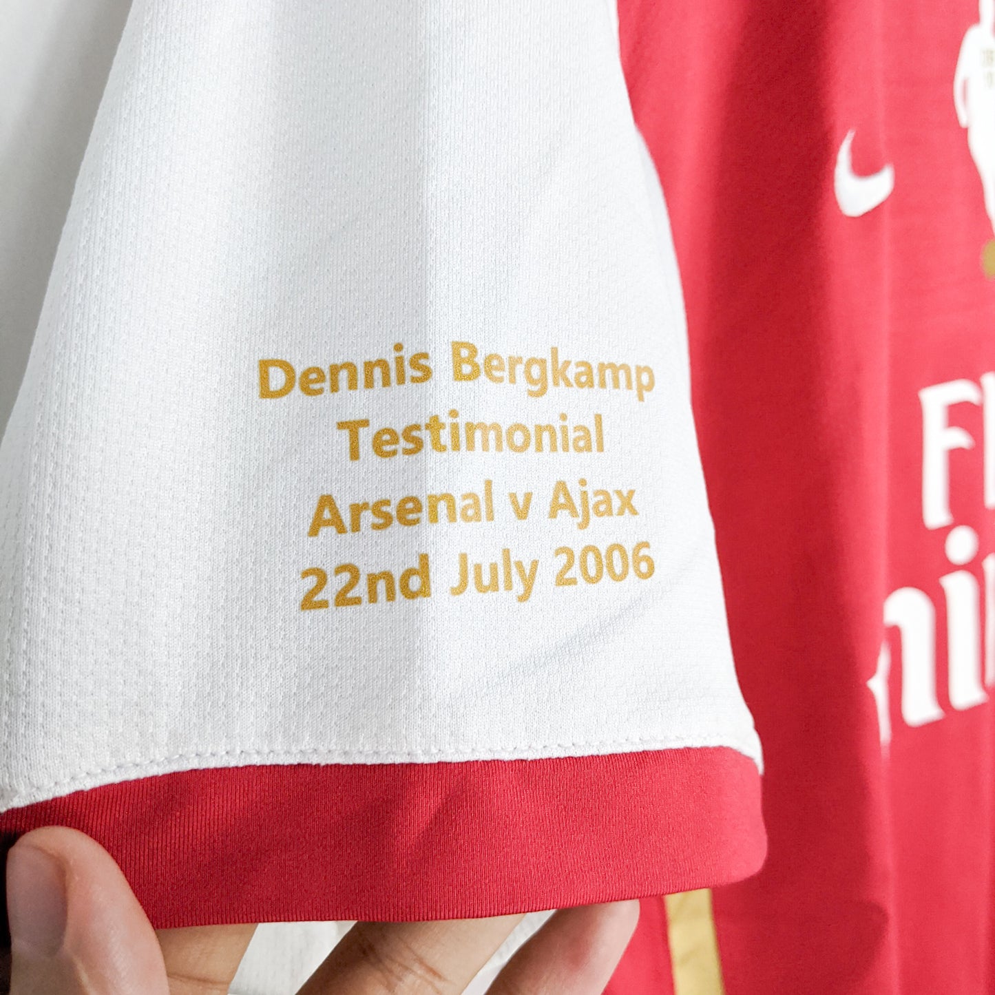 Authentic Arsenal 2006/07 Home - Dennis Bergkamp #10 Size M (Bergkamp Testimonial vs Ajax)