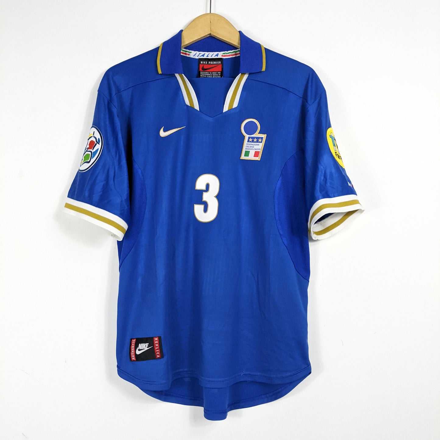 Authentic Italy 1996/97 Home - Maldini #3 Size L