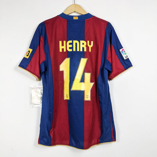 Authentic Barcelona 2007/08 Home - Henry #14 Size L (With tags)