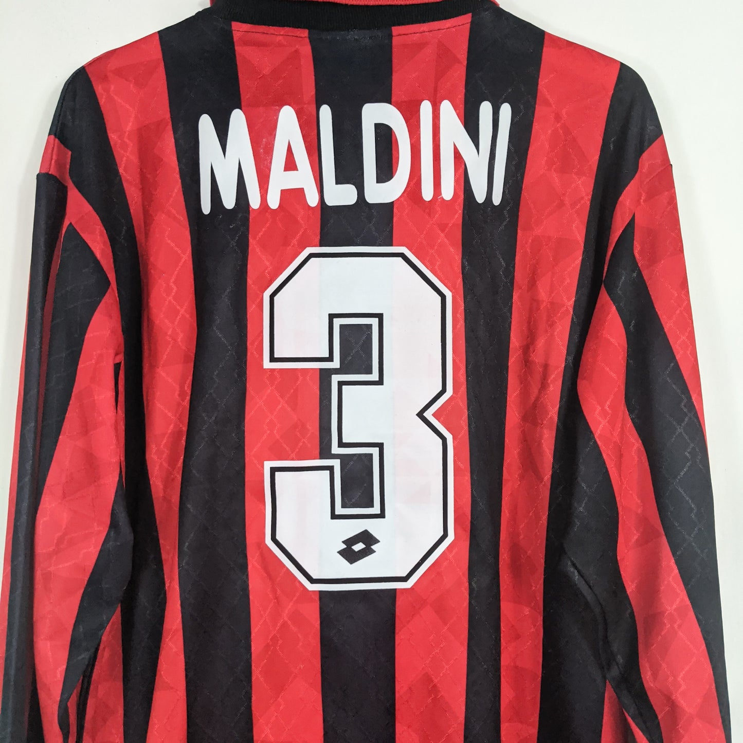 Authentic AC Milan 1995 Home - Maldini #3 Size XL (Longsleeve) (Player Issue)