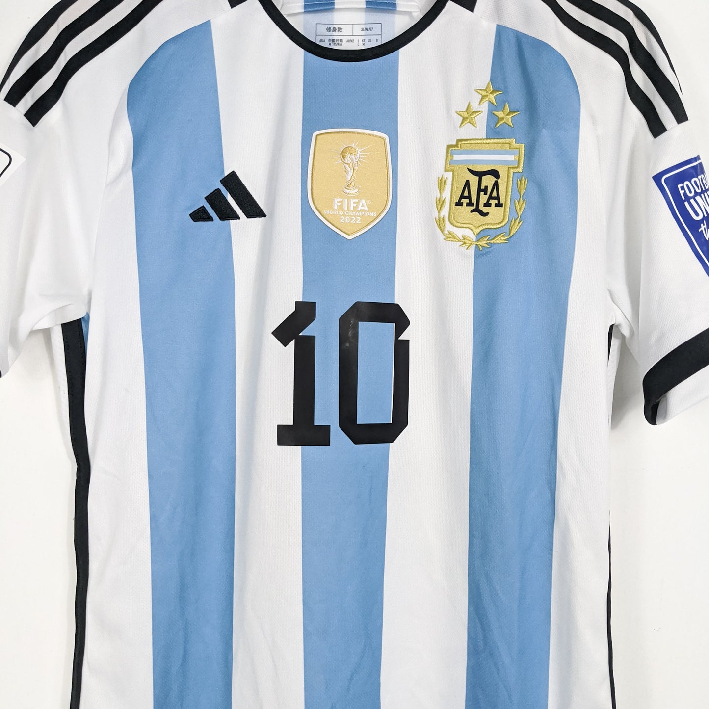 Authentic Argentina 2022 Home - Lionel Messi #10 Size M (Bnwt) (Three stars)