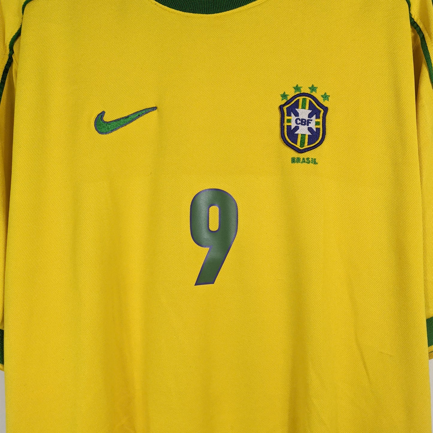 Authentic Brazil 1998 Home - Ronaldo Nazario #9 Size L