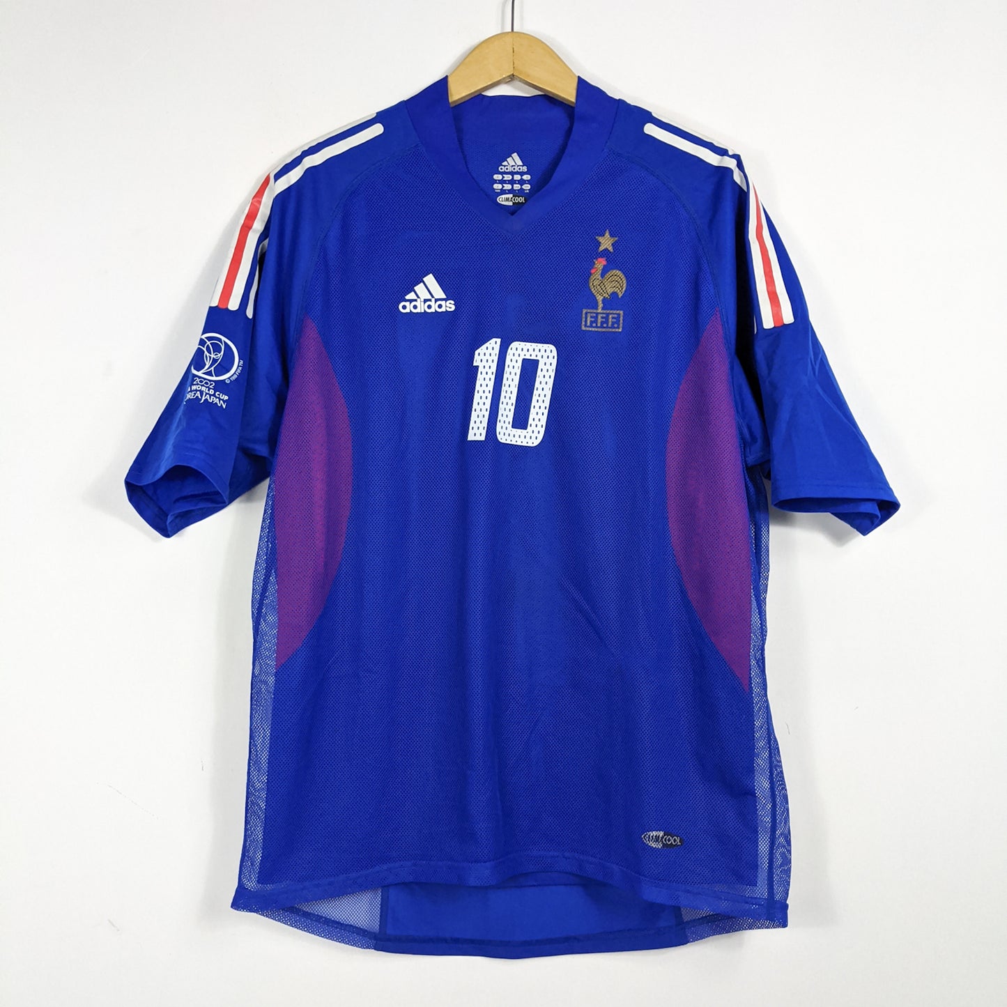 Authentic France 2002/04 Home - Zinedine Zidane #10 Size L (Player issue)