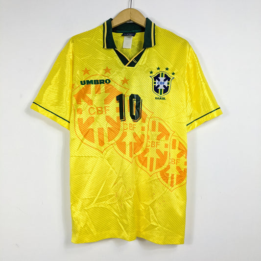 Authentic Brazil 1994/95 Home - Leonardo #10 Size L (Player Issue)