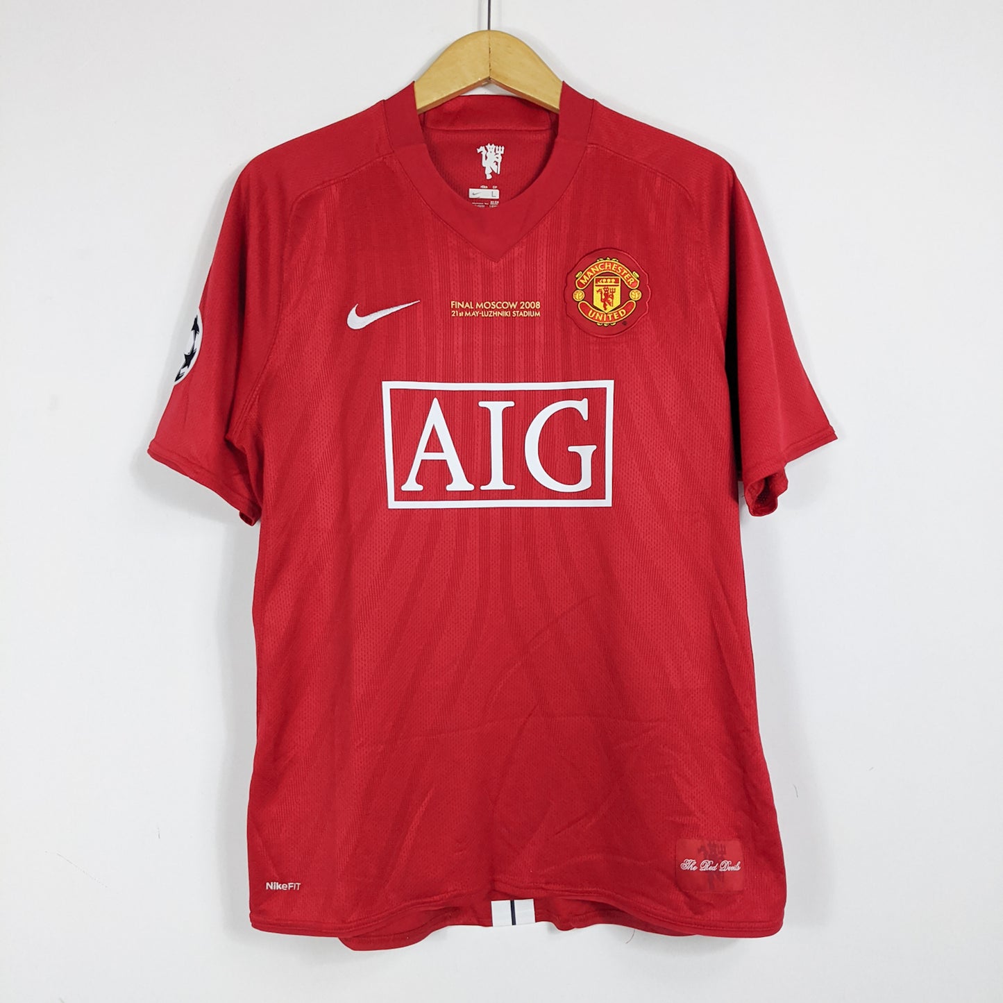 Authentic Manchester United 2007/08 Home - Cristiano Ronaldo #7 Size L (Mdt) (Ucl)