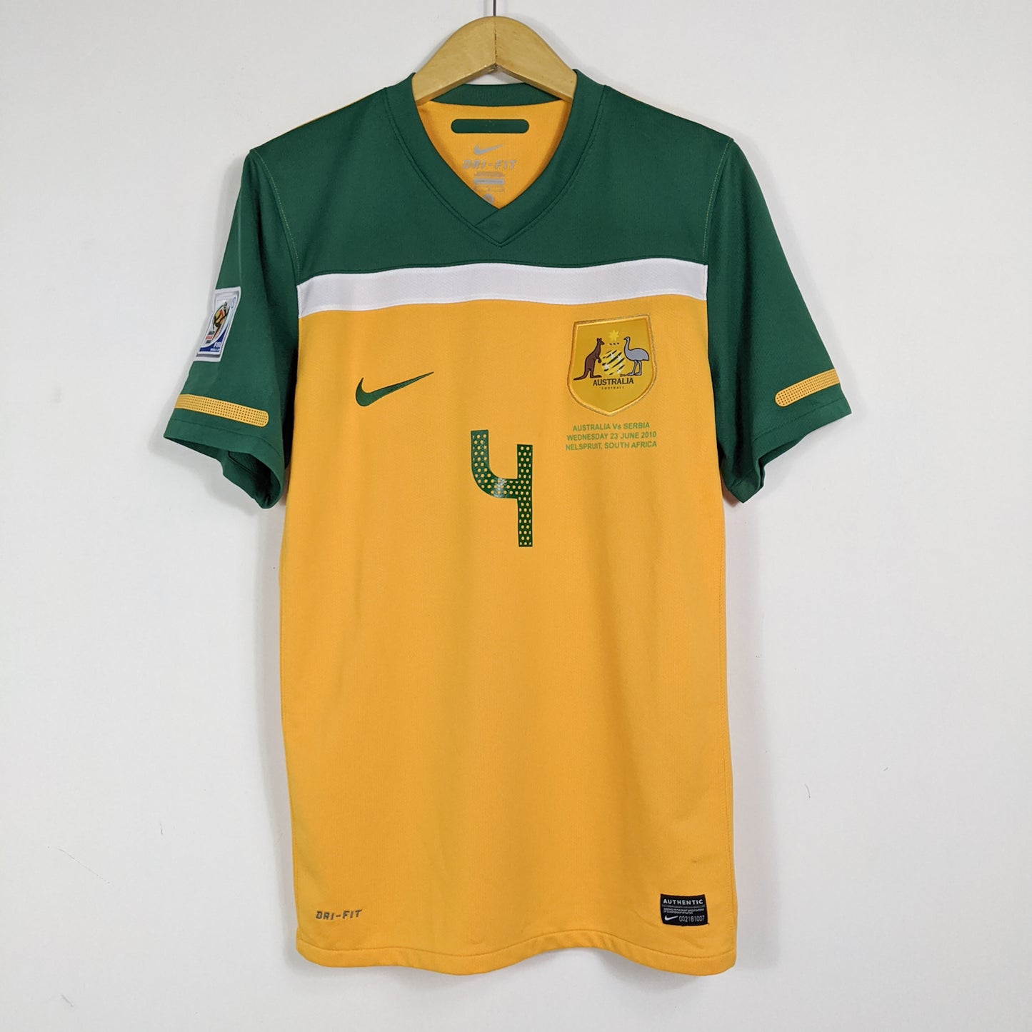 Authentic Australia 2010/11 Home - Tim Cahill #4 Size M