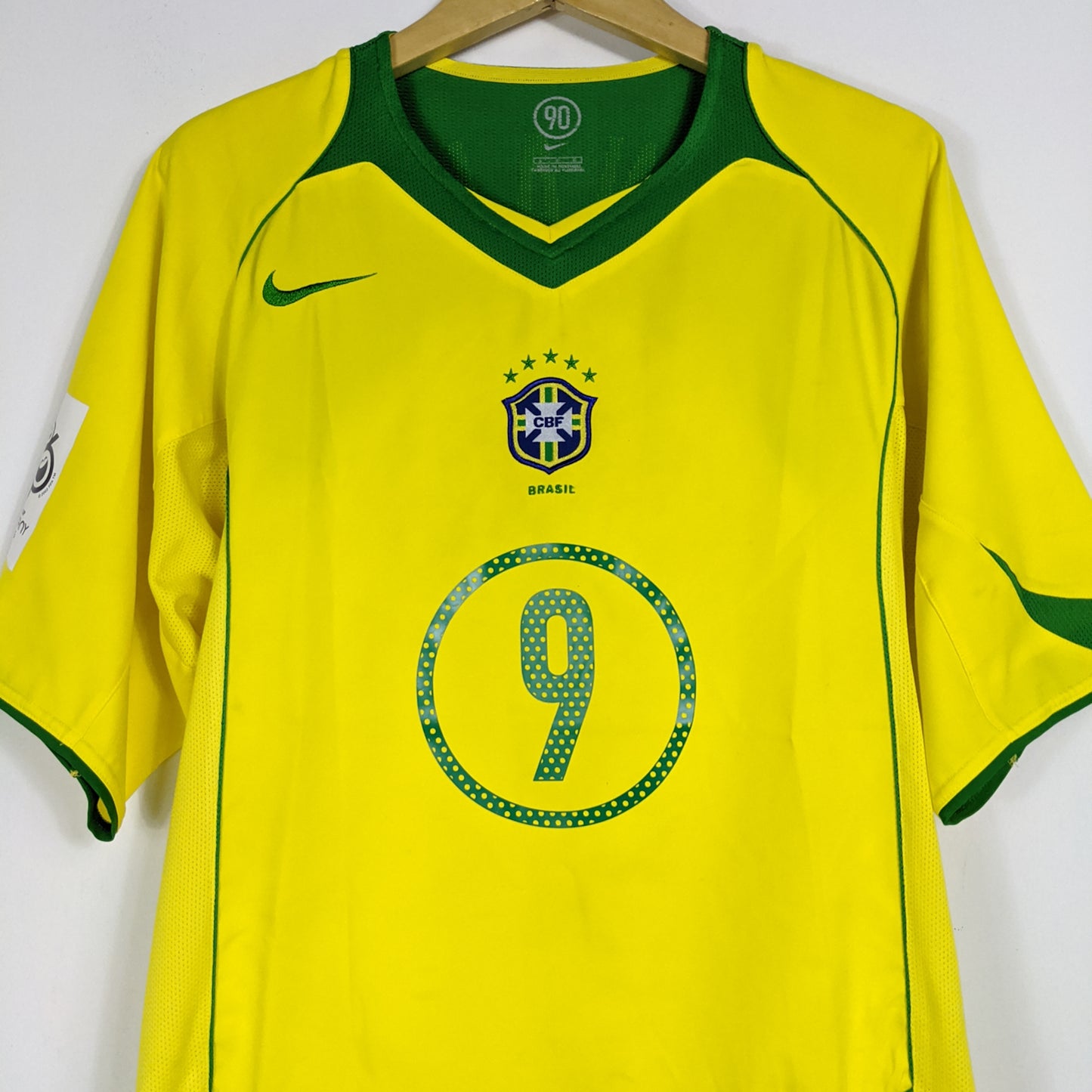 Authentic Brazil 2004 Home - Ronaldo Nazario #9 Size L