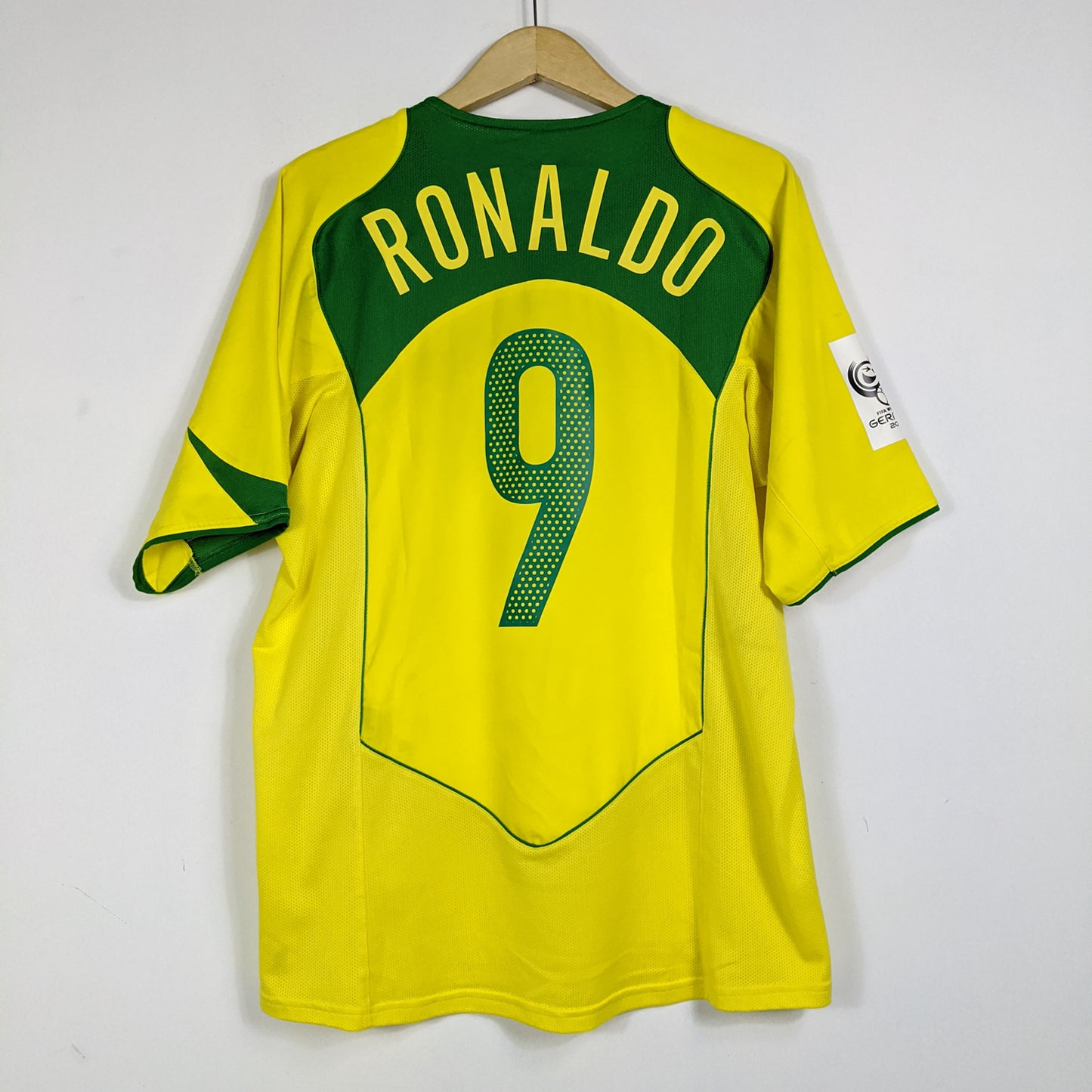 Authentic Brazil 2004 Home - Ronaldo Nazario #9 Size L