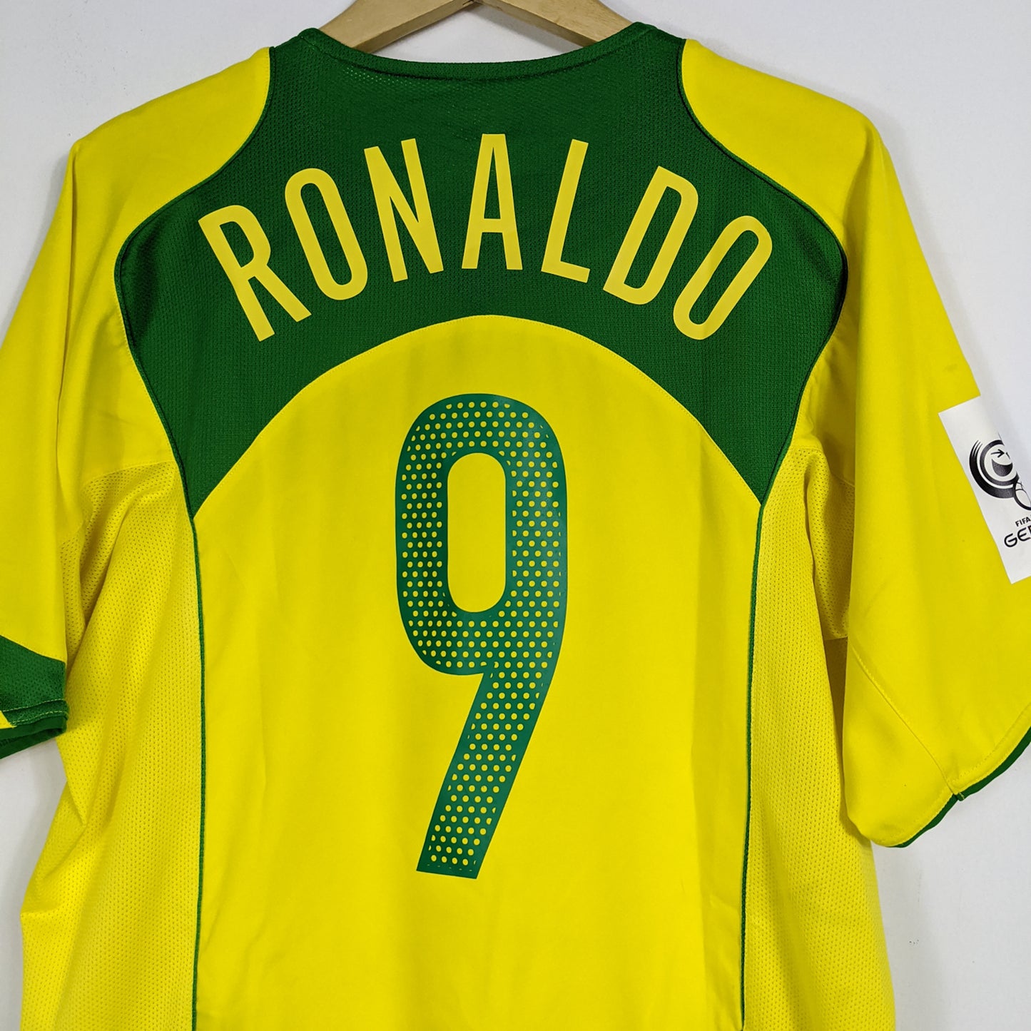 Authentic Brazil 2004 Home - Ronaldo Nazario #9 Size L