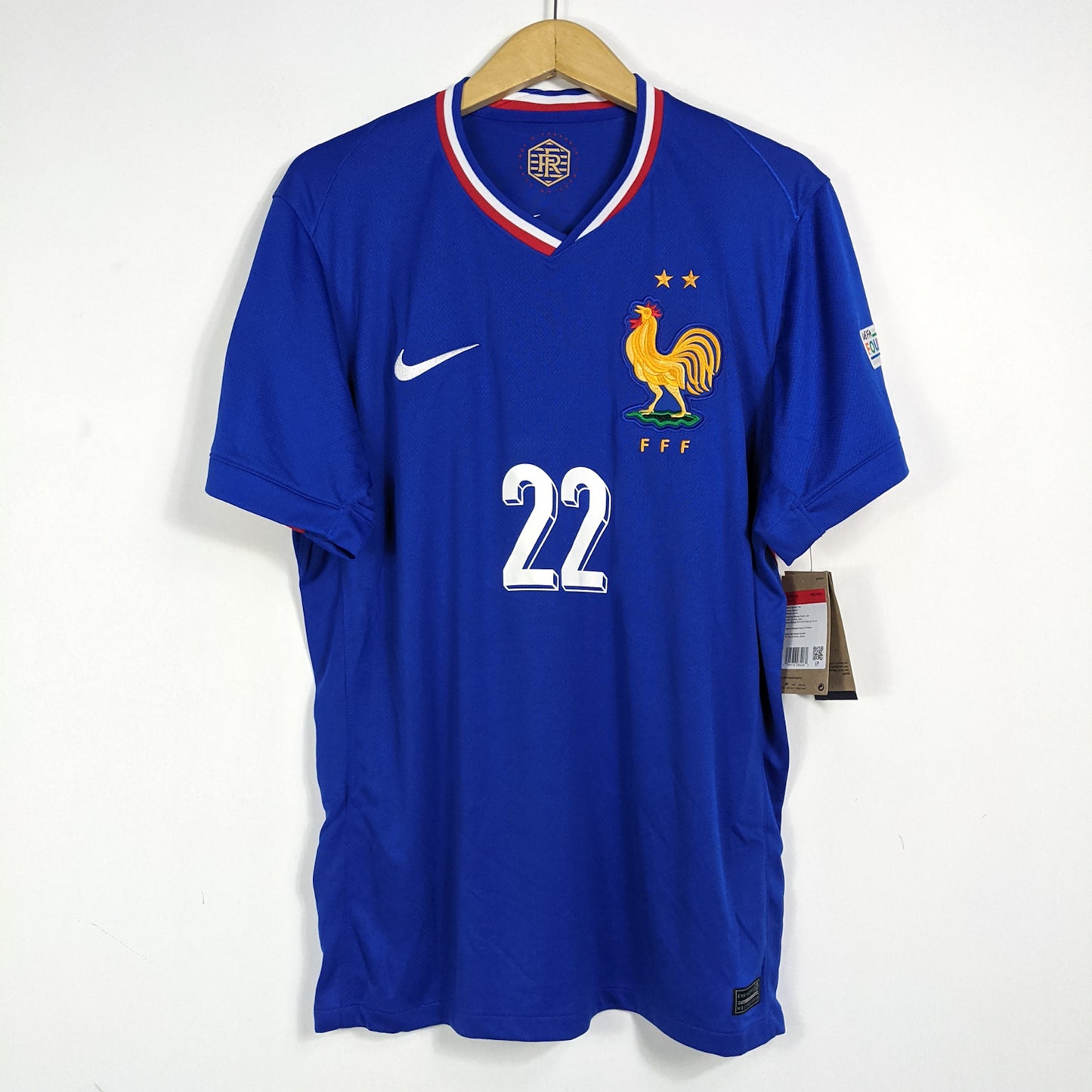 Authentic France 2024 Home - Theo Hernandez #22 Size L (Bnwt)