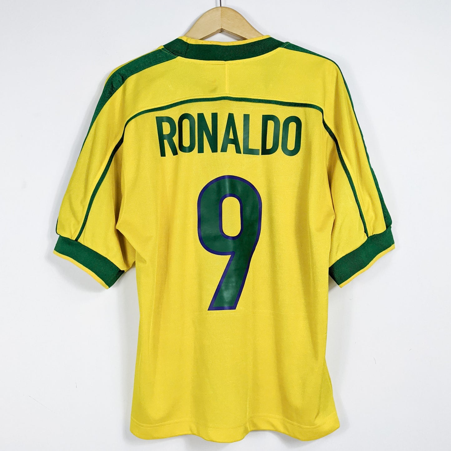 Authentic Brazil 1998 Home - Ronaldo Nazario #9 Size M