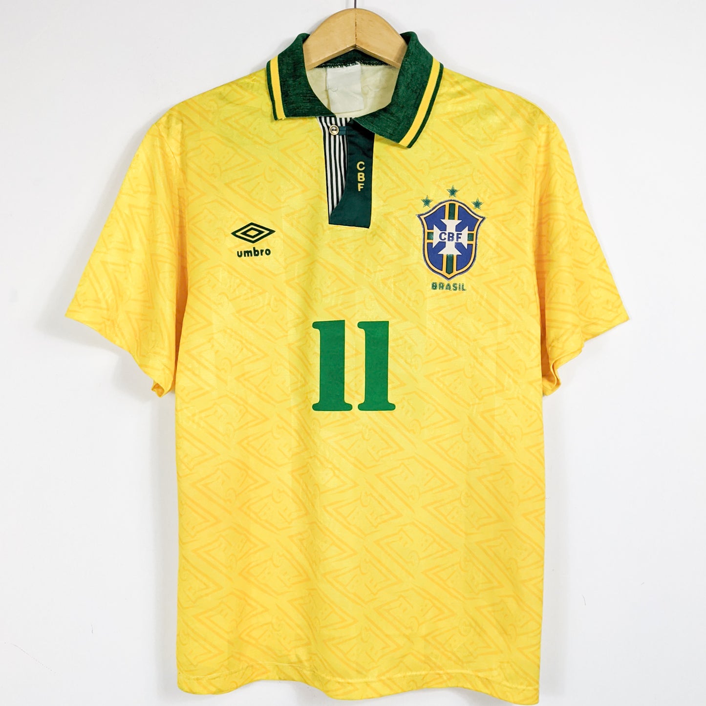 Authentic Brazil 1992/93 Home - Romario #11 Size M