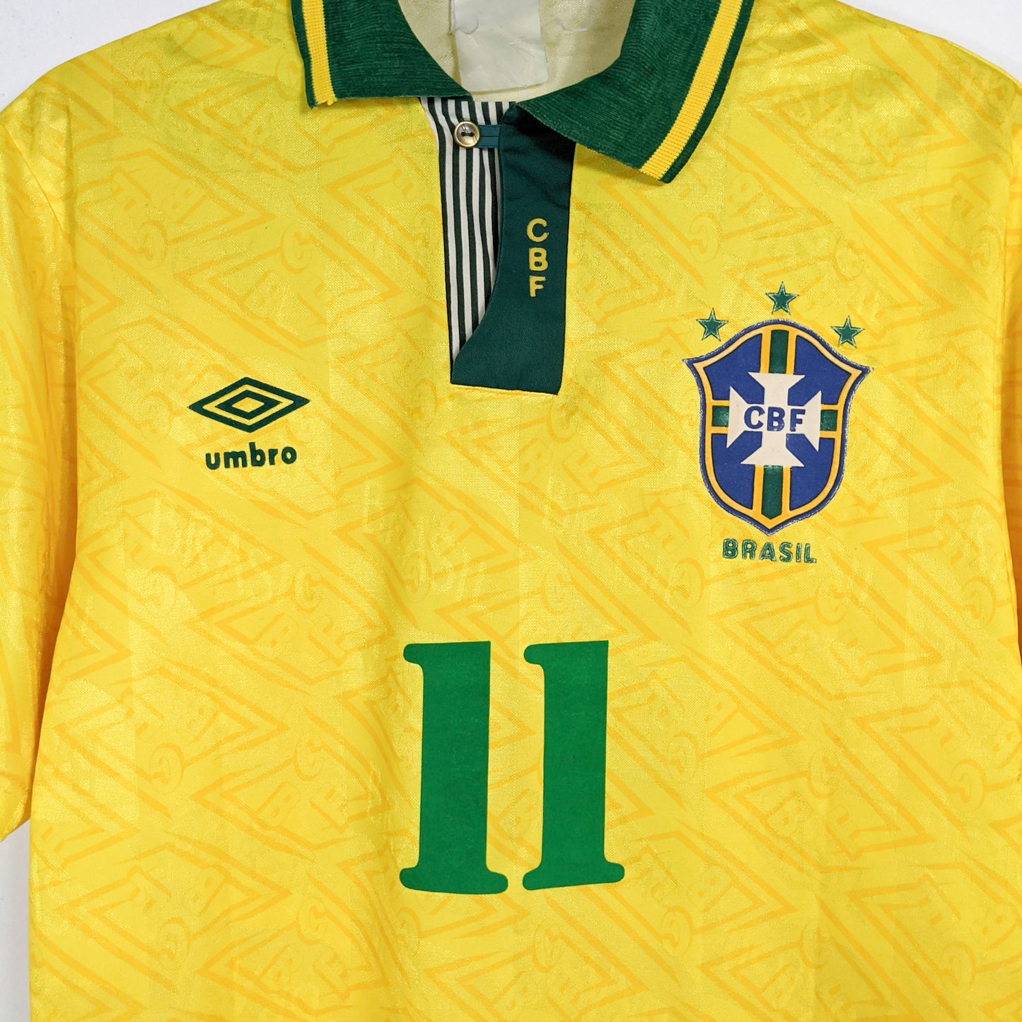 Authentic Brazil 1992/93 Home - Romario #11 Size M