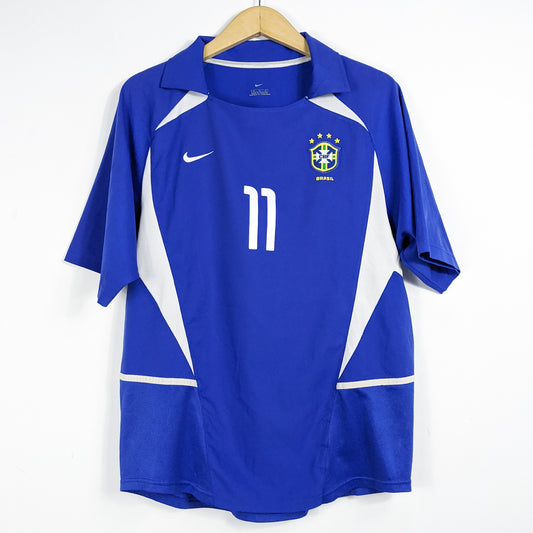 Authentic Brazil 2002 Away - Ronaldinho #11 Size M