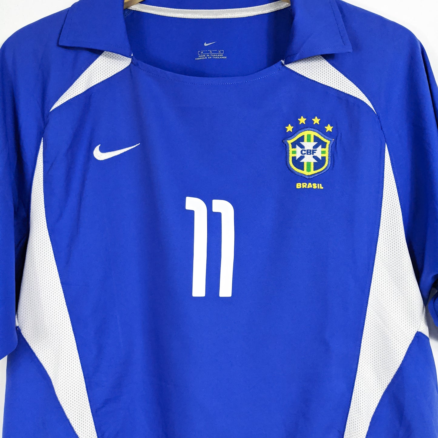 Authentic Brazil 2002 Away - Ronaldinho #11 Size M