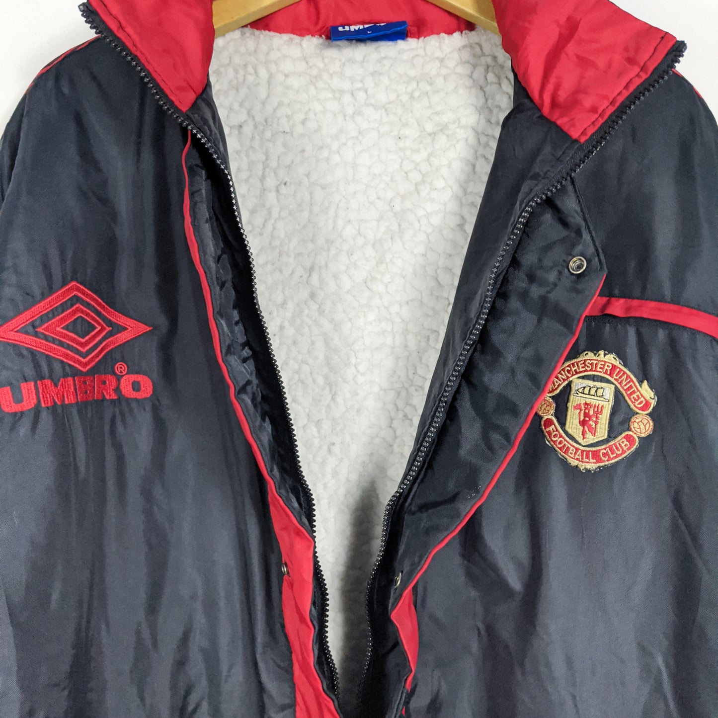 Authentic Manchester United 1992/93 Warm Coat Jacket - Size L